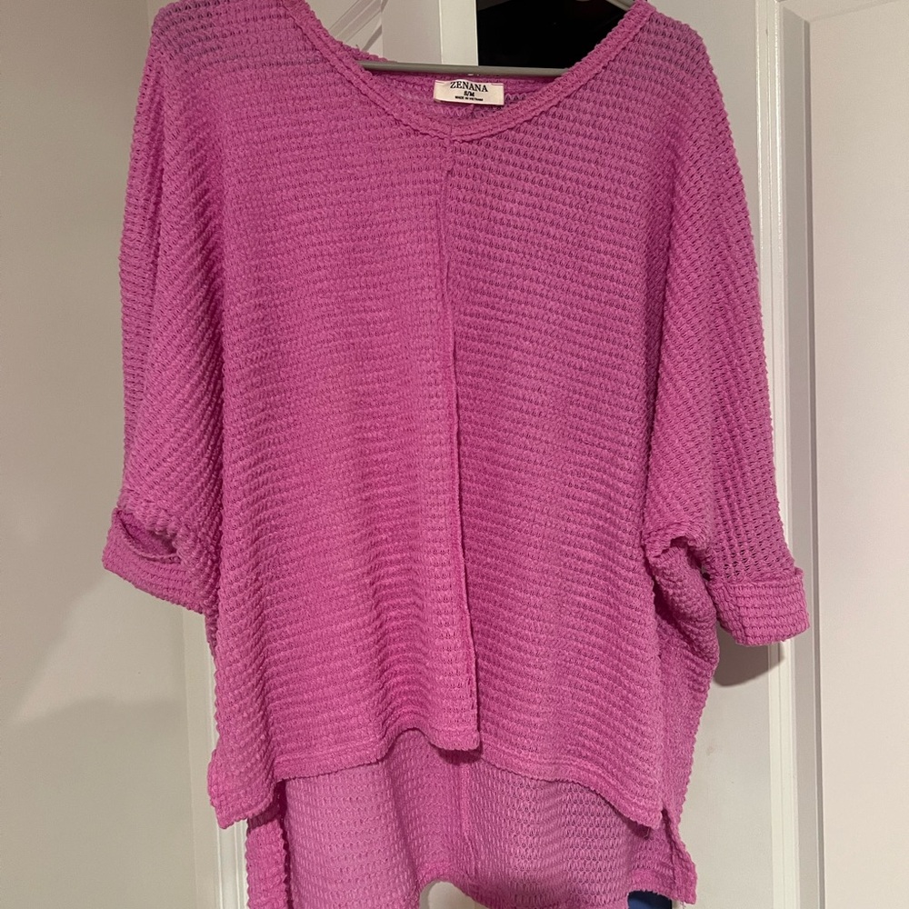 Zenana Outfitters Pink Sweater